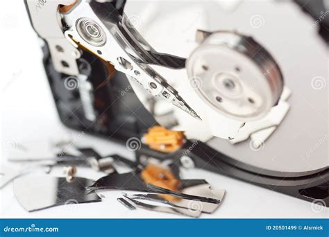 Crashed Hard Drive Stock Image Image Of Broken Hard 20501499