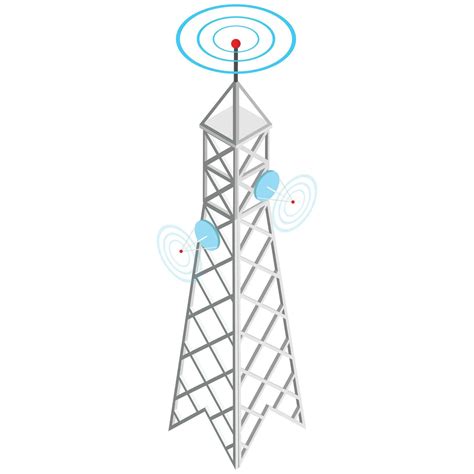 Isometric Telecom Tower 35838671 Vector Art At Vecteezy