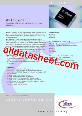 ADM8262 Datasheet PDF Infineon Technologies AG