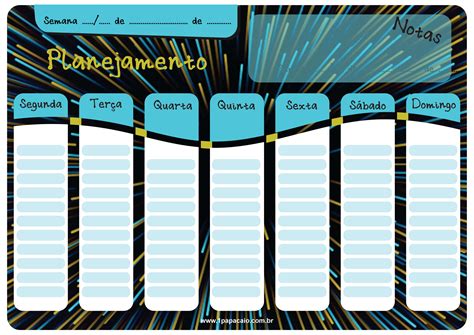 Planilhas Semanais Variadas