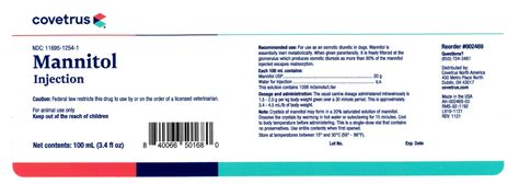 Dailymed Mannitol Injection