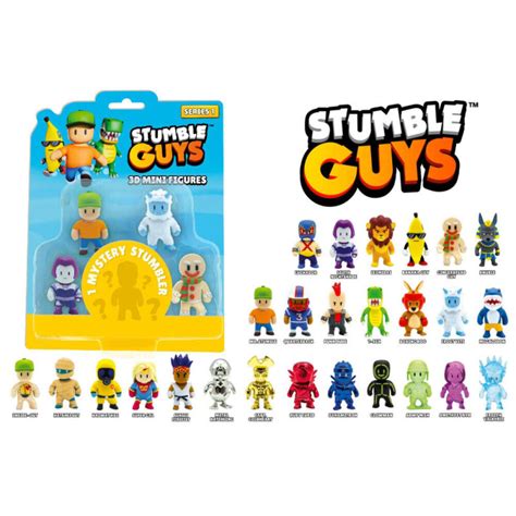 STUMBLE GUYS 5 Pack 3d Mini Figures