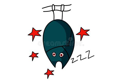 Cute bat cartoon sleeping stock vector. Illustration of creature - 79016705