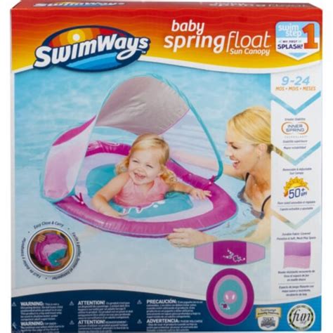 Swimways Baby Spring Inflatable Round Pool Float W Protective Canopy