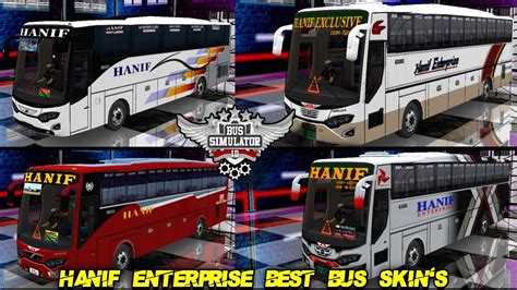 Bussid Hanif Enterprise Top 4 New Bus Skin For 1st Bus JB HD