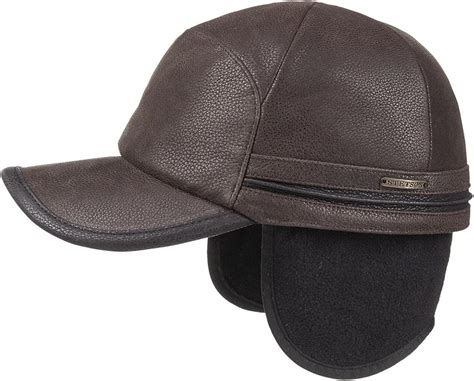 Stetson Byers Leather Cap Men Made In Germany Winter Ear Flap Hat