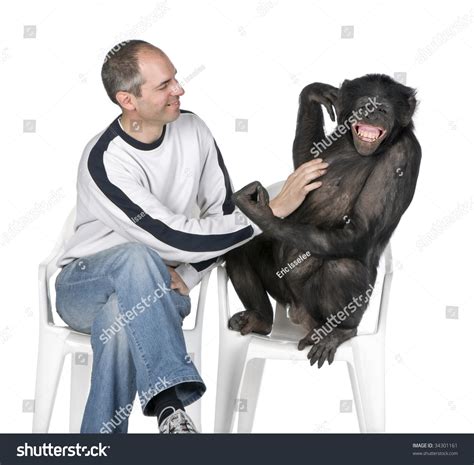 Interplay Between Human Monkey Mixedbreed Between Stock Photo 34301161 ...