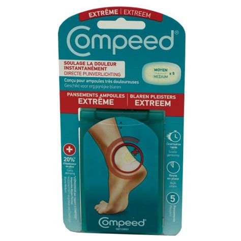 COMPEED 5 Pansements Ampoule Extrême Moyen Format 4 2 x 6 8cm