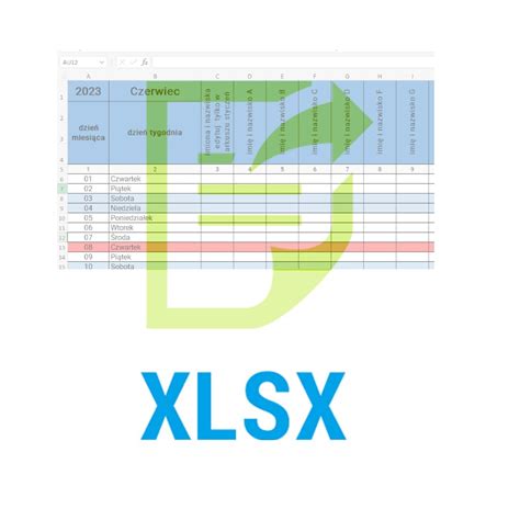 Plan Urlopowy Na Rok Z Kalendarzem Xlsx Excel