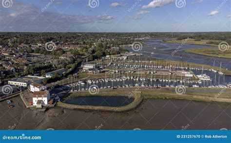 An Aerial View Of The River Deben And The Town Of Woodbridge In Suffolk