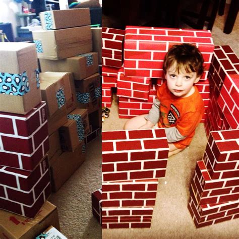 #diy cardboard building bricks ! I found this brick bulletin board ...