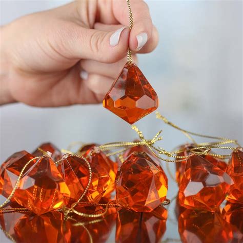 Copper Acrylic Diamond Ornaments Christmas Ornaments Christmas And