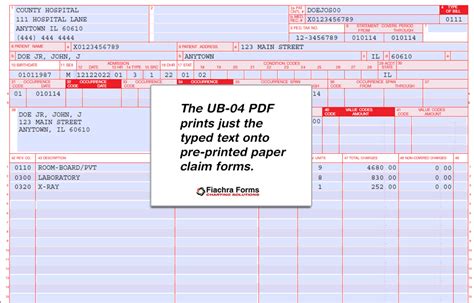 Printable Ub Form Sample Printable Templates