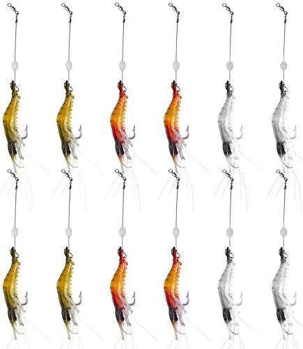 WANBY Fishing Shrimp Lures Artificial Silicone Soft Lures Shrimp Bait