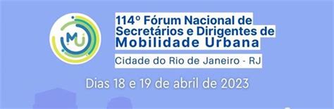 Fórum Nacional De Secretários E Dirigentes De Mobilidade Urbana