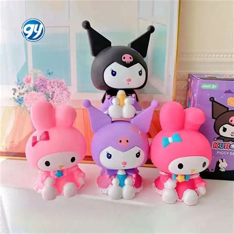 Sanrioed Melody Piggy Bank Kuromi Large Capacity Money Box Cute Drop