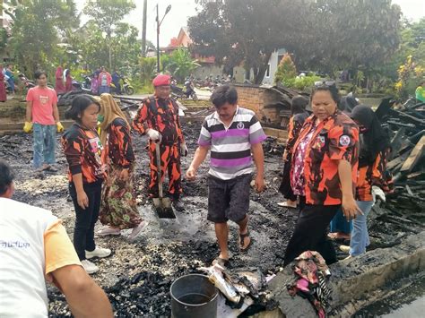 Ormas Pemuda Pancasila Bantu Korban Kebakaran Yang Hanguskan Rumah Dan