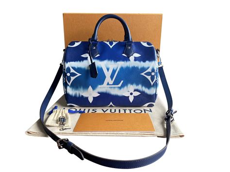 Verkauft Louis Vuitton Tasche Speedy Monogram Escale Blau Mit