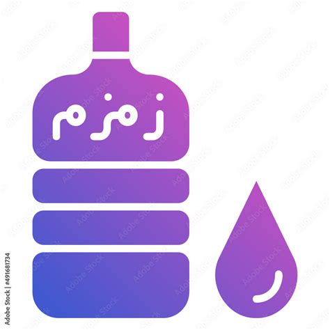 Zam Zam Water Galloon Flat Gradient Icon Can Be Used For Digital