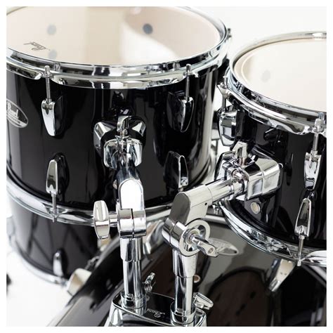 Pearl Roadshow 5pc Fusion Drum Kit W Sabian Cymbals Jet Black At