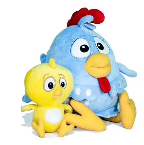 Combo Peluches Oficiales Gallina Pintadita Y Pollito Amarill Meses