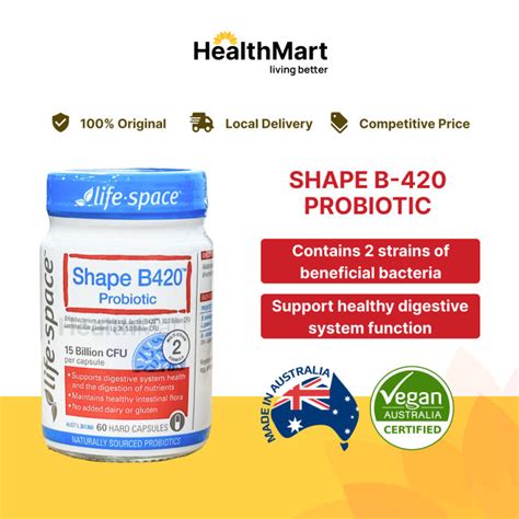 SG Life Space Shape B420 Probiotic 60 Capsules Vegetarian Friendly