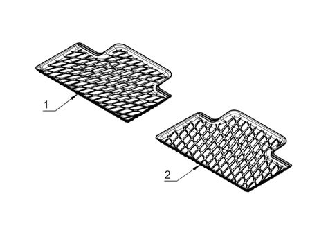 Fußraumschale Dynamic Squares Fond 2 teilig Mercedes Benz Online Store