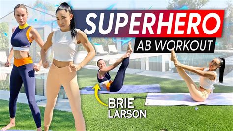 ️ Superhero Abs Workout with Brie Larson!! Abs of STEEL (no equipment)