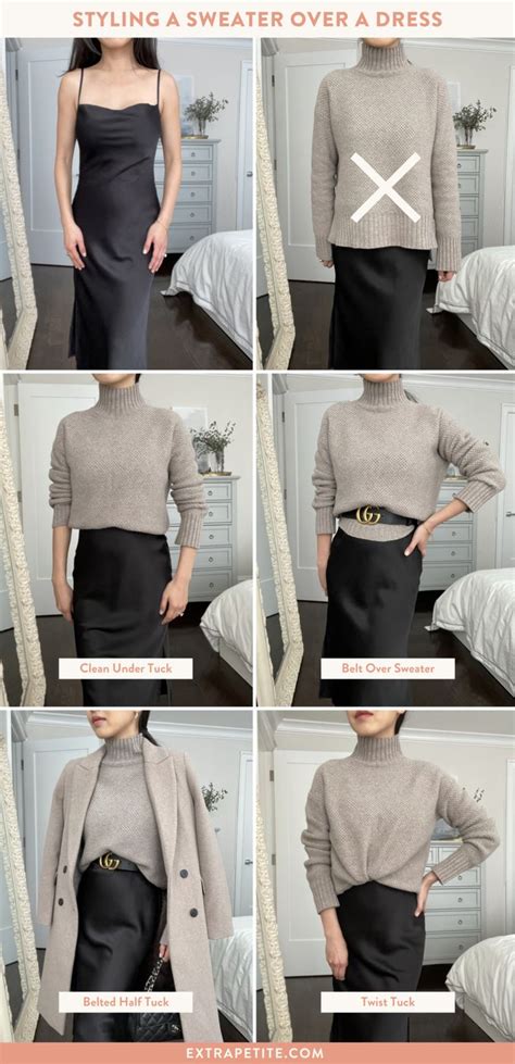 Sweater Tucking Tips Tricks How To Belt Over A Dress Fashion