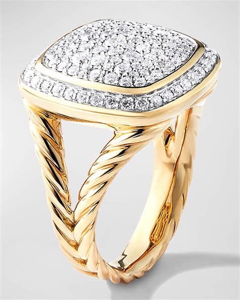 David Yurman Mm Albion Ring With Diamonds In K Gold Size