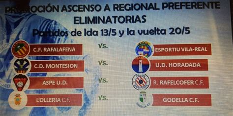 Oficial Eliminatorias Para La Fase De Ascenso A Regional Preferente