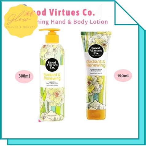 Good Virtues Co Lightening Hand Body Lotion 150ml 300ml Radiant