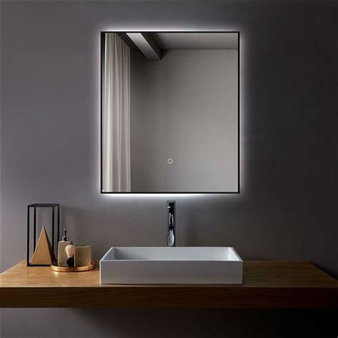 Miroir Noir Rectangulaire Del Ella X Po Sera Pour Salle De Bain