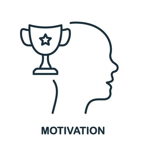 Human Head And Trophy Cup Person Improvement Line Icon Motivation In