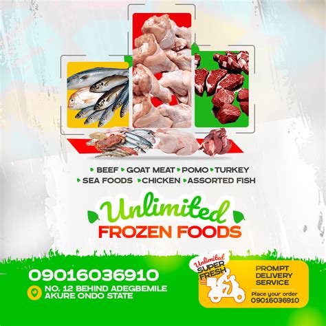 Frozen Foods Flyer Food Poster Design Frozen Food Graphic Design Flyer