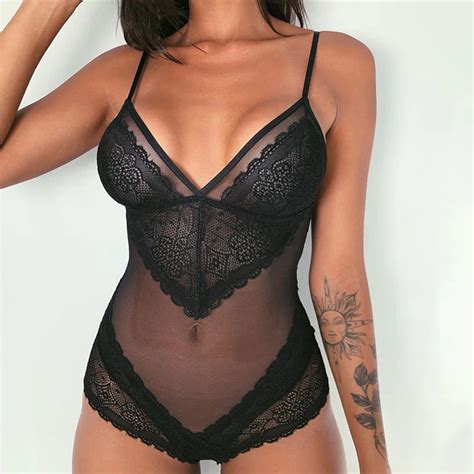 Body De Lencer A Sexy Para Mujer Ropa Interior Er Tica Con Cuello En V