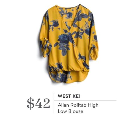 Stitch Fix West Kei Allan Rolltab High Low Blouse Blouse High Low