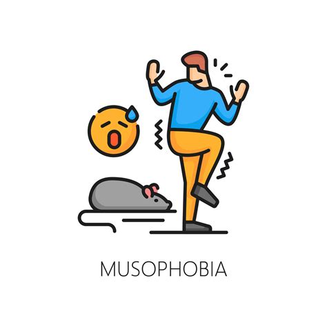 Musophobia Phobia Psychology Problem Line Icon Vector Art At