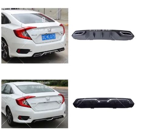 Civic Fc Rear Bumper Diffuser Rear Diffuser Carbon Chrome Line Lazada