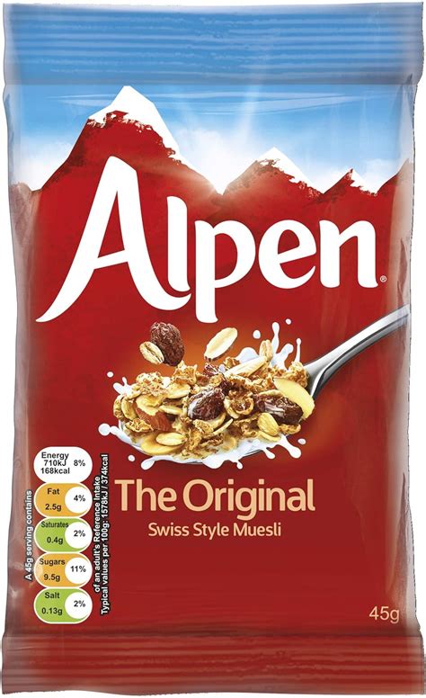 Alpen Original Swiss Style Muesli Sachets 45g 30 Sachets Amazon Co