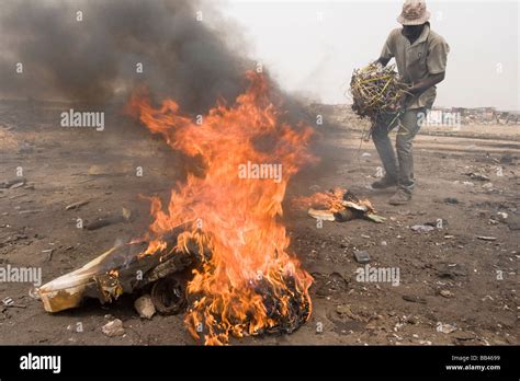 Computer Dumping In Accra Ghana Stock Photo Alamy