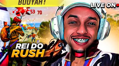 FREE FIRE AO VIVO REI DA AWM SOLO VS SQUAD RUSH FURY ON YouTube