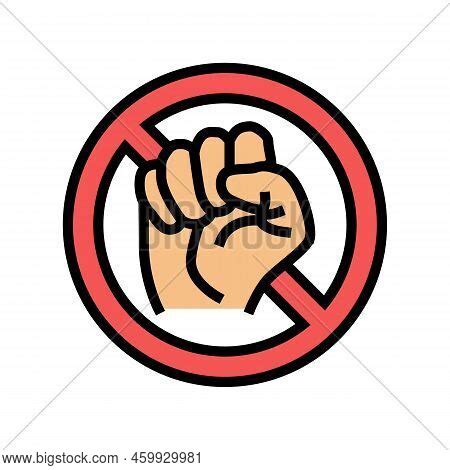 Stop Violence Color Vector & Photo (Free Trial) | Bigstock