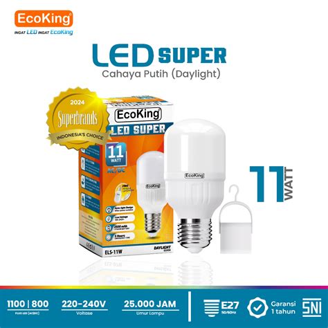 Jual EcoKing Lampu Bohlam Led Rumah Super Terang EMERGENCY 11W Cahaya