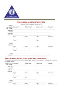 Triological Society Abstract Submission