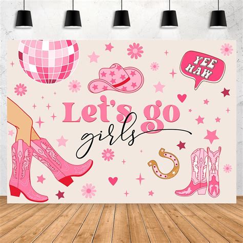 Amazon Aperturee X Ft Let S Go Girls Backdrop Cowgirl Birthday