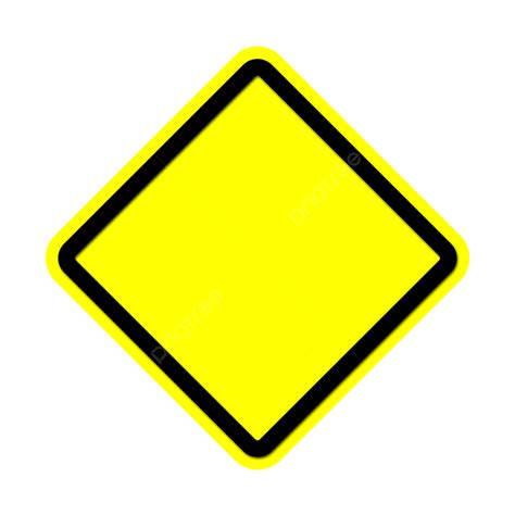 Yellow Blank Sign On White Traffic, General, Trip, Yellow PNG ...