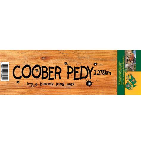 Coober Pedy Sign Sticker South Australian Souvenirs