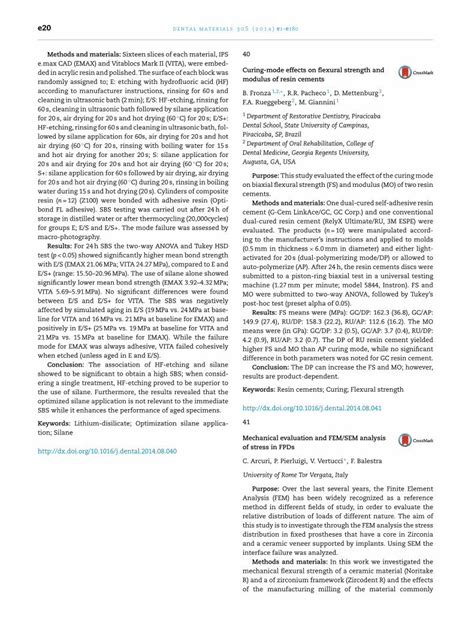 Pdf Curing Mode Effects On Flexural Strength And Modulus Of Resin Cements Dokumen Tips