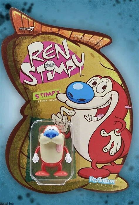 Amazon Super 7 Ren Stimpy Reaction Figure Wave 1 Stimpy